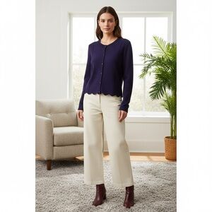 Sandro purple cropped knit cardigan size 3/US 8